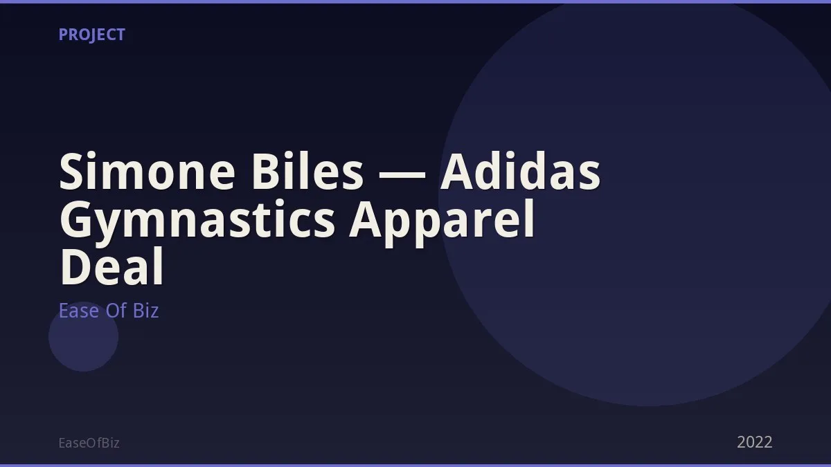 Simone Biles — Adidas Gymnastics Apparel Deal