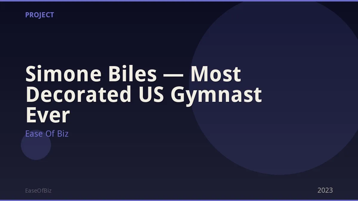 Simone Biles — Most Decorated US Gymnast Ever