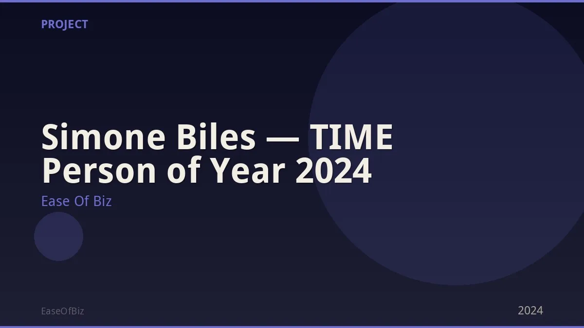 Simone Biles — TIME Person of Year 2024