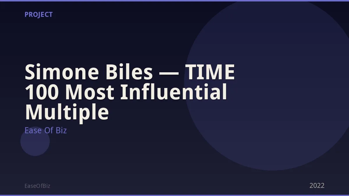 Simone Biles — TIME 100 Most Influential Multiple