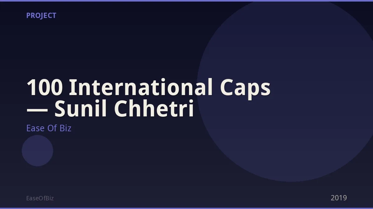 100 International Caps — Sunil Chhetri