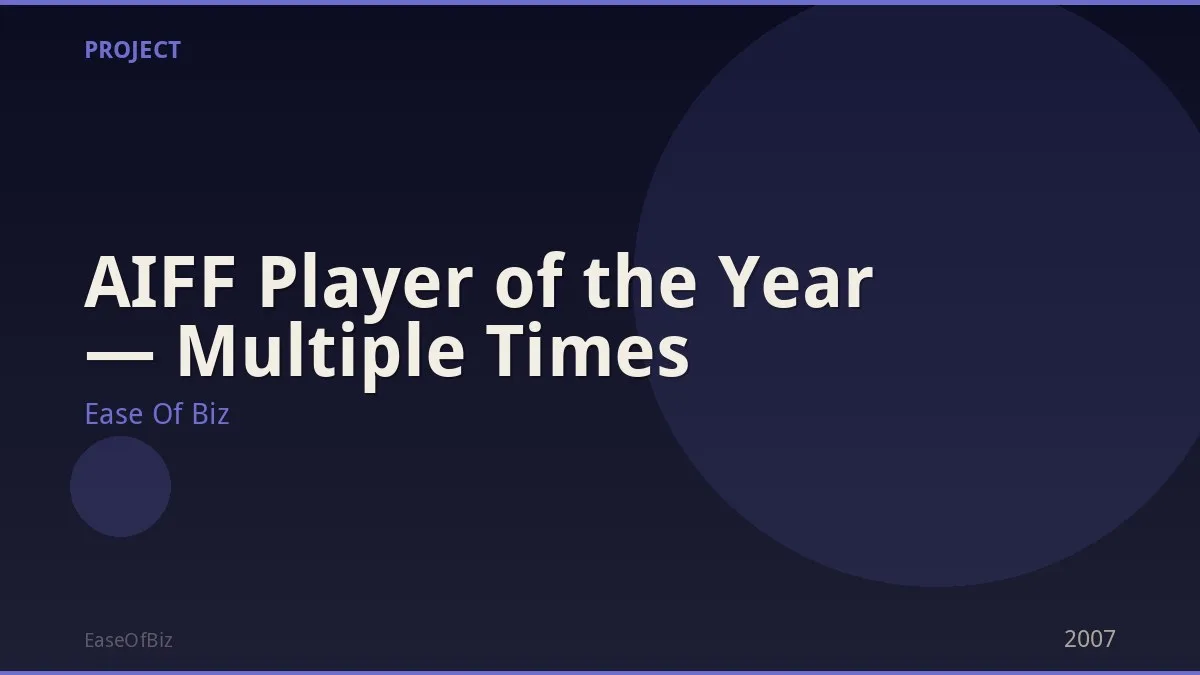 AIFF Player of the Year — Multiple Times