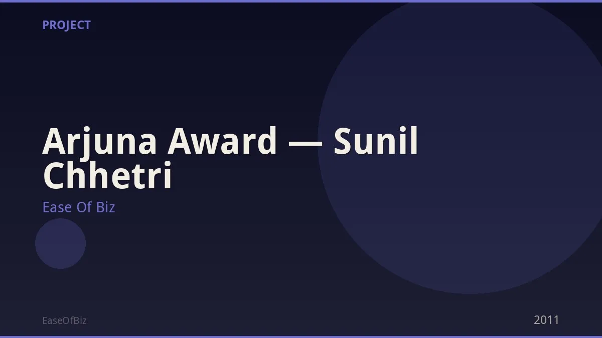 Arjuna Award — Sunil Chhetri