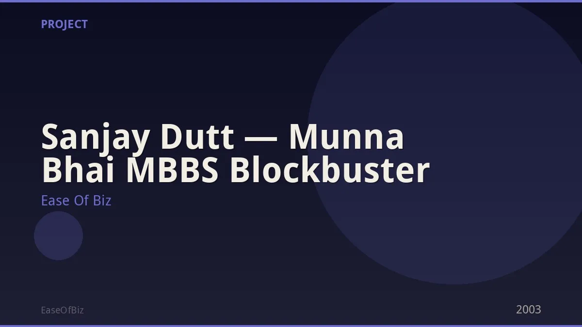 Sanjay Dutt — Munna Bhai MBBS Blockbuster