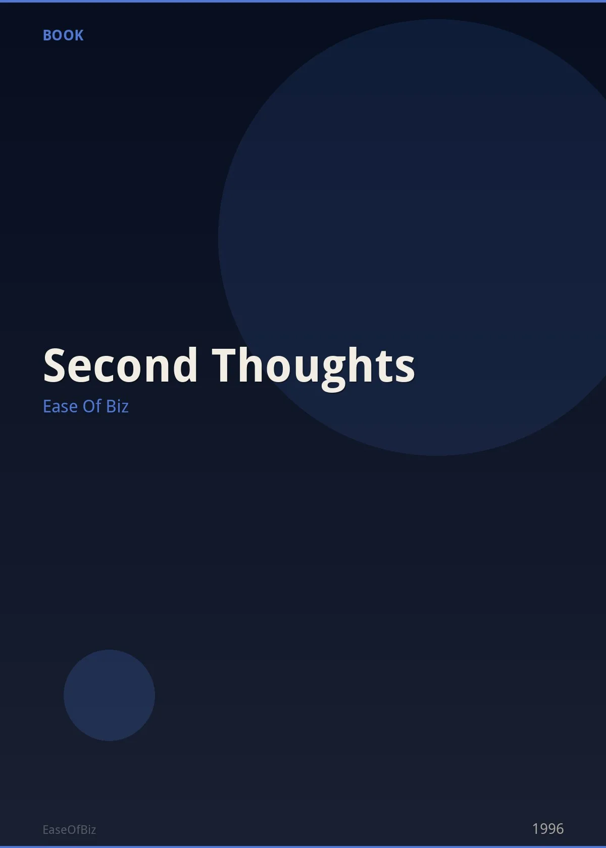 Second Thoughts