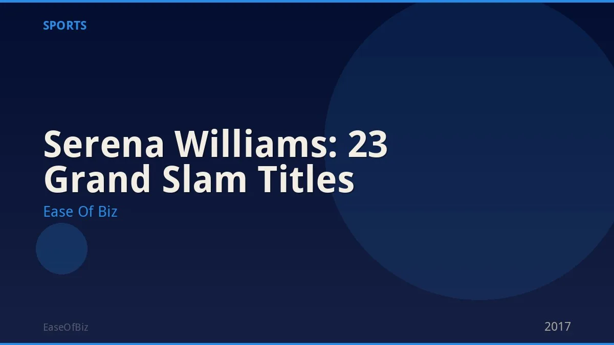 Serena Williams: 23 Grand Slam Titles