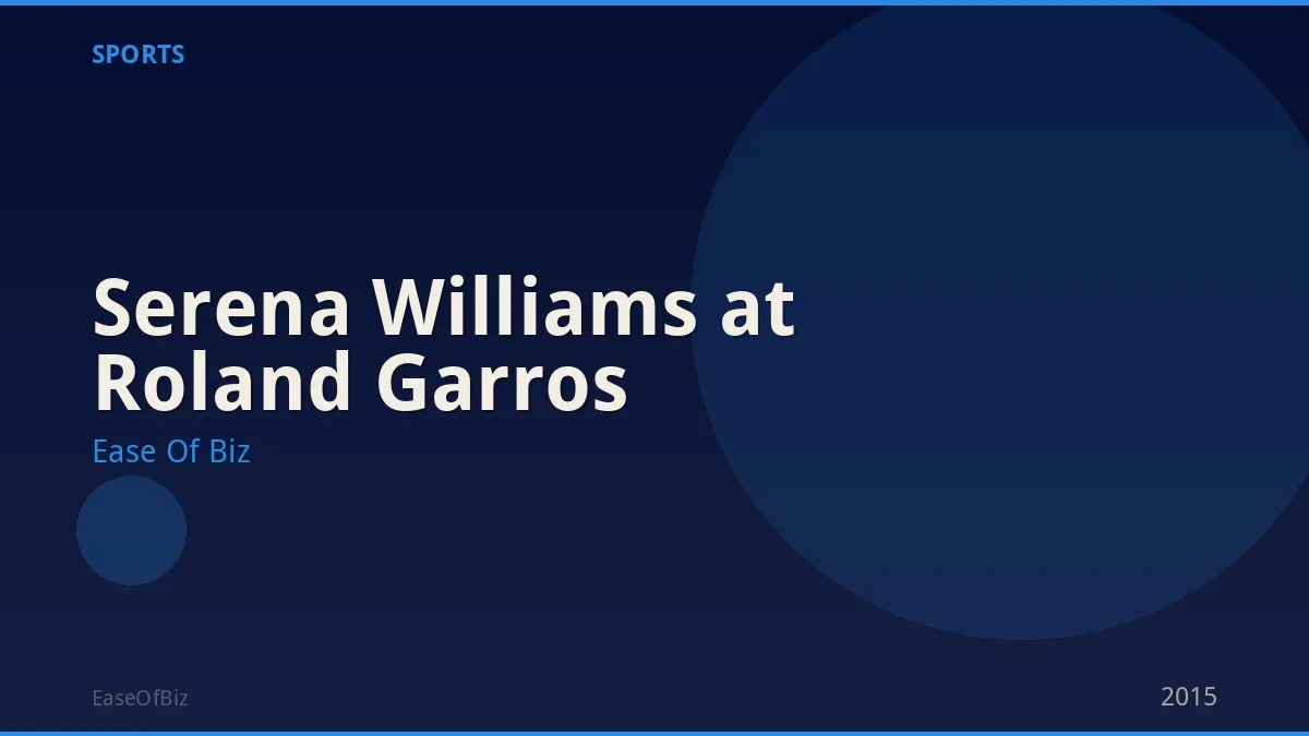Serena Williams at Roland Garros