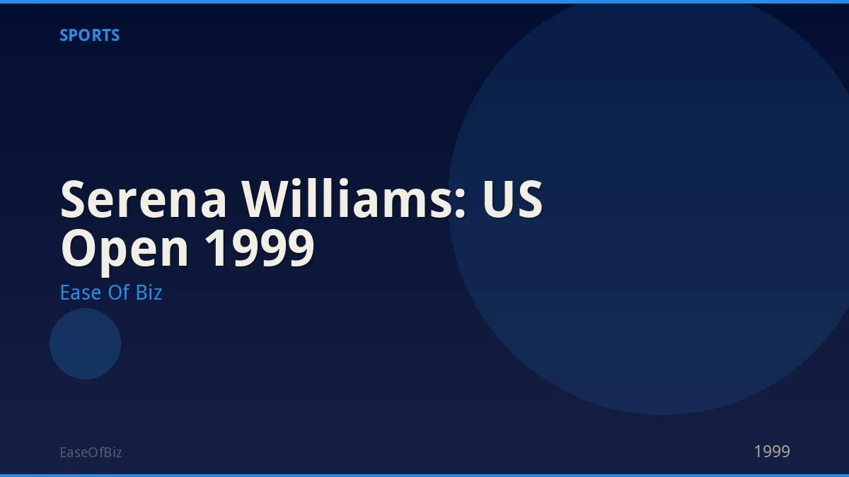 Serena Williams: US Open 1999