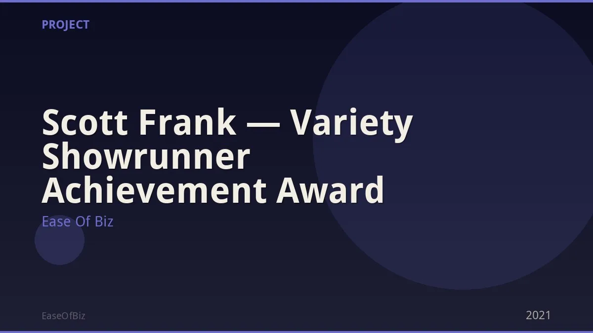 Scott Frank — Variety Showrunner Achievement Award