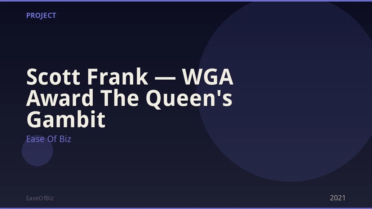 Scott Frank — WGA Award The Queen's Gambit
