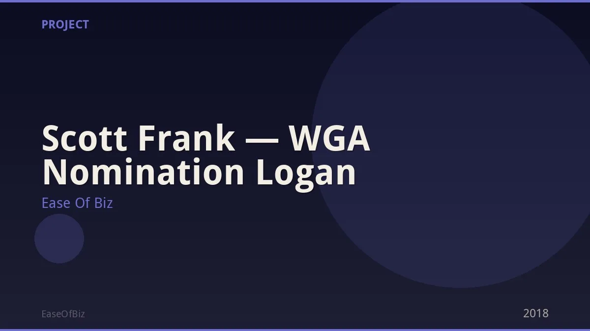 Scott Frank — WGA Nomination Logan