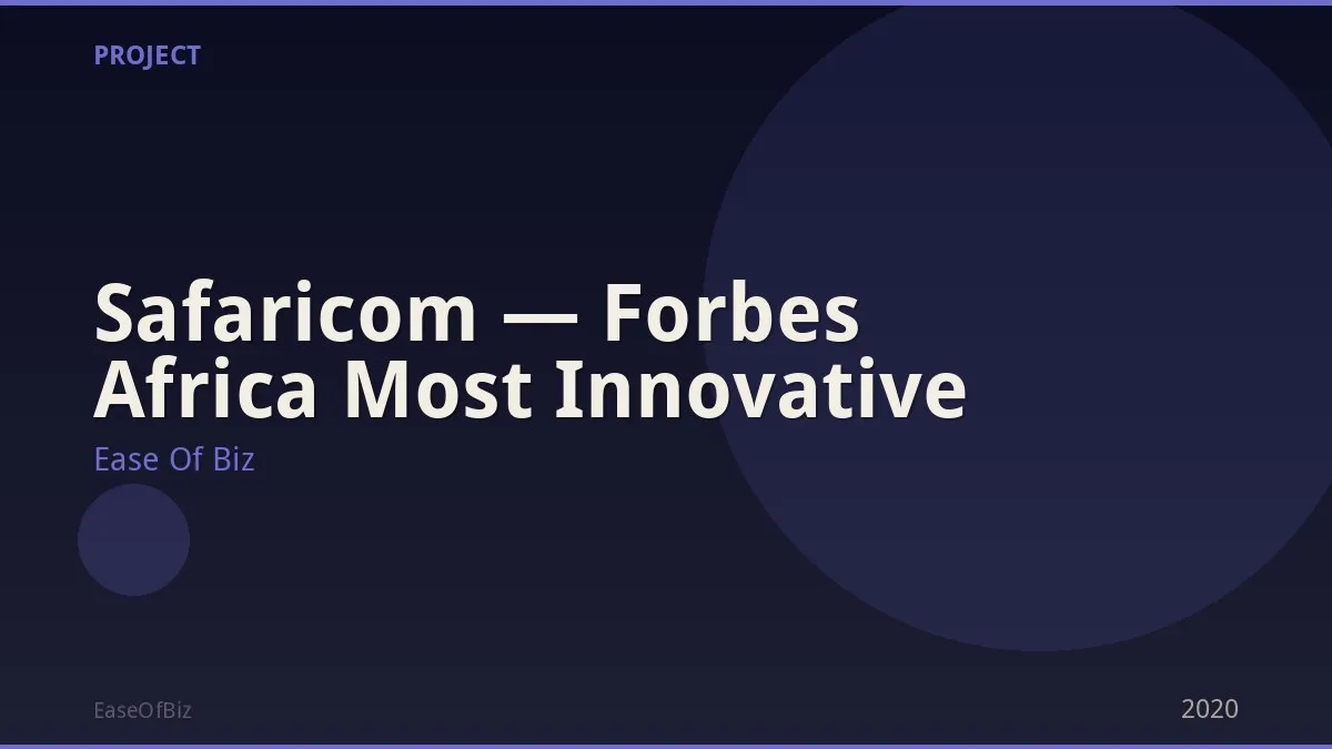 Safaricom — Forbes Africa Most Innovative