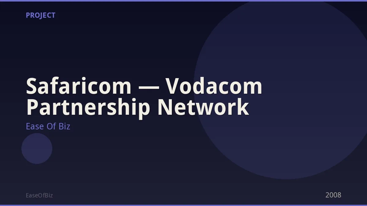 Safaricom — Vodacom Partnership Network