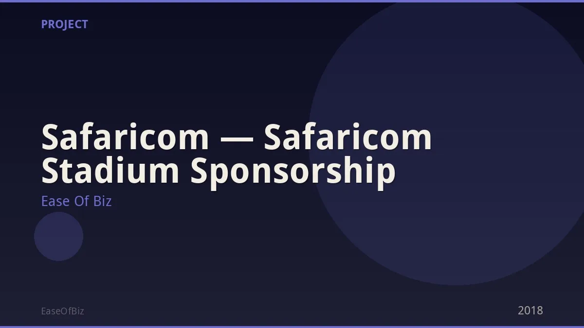 Safaricom — Safaricom Stadium Sponsorship