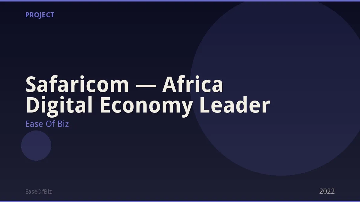 Safaricom — Africa Digital Economy Leader