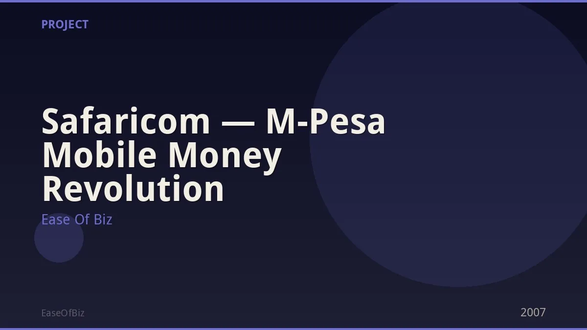 Safaricom — M-Pesa Mobile Money Revolution