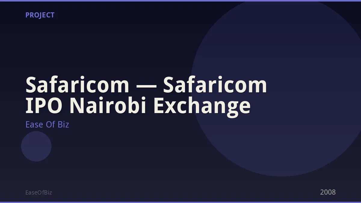 Safaricom — Safaricom IPO Nairobi Exchange
