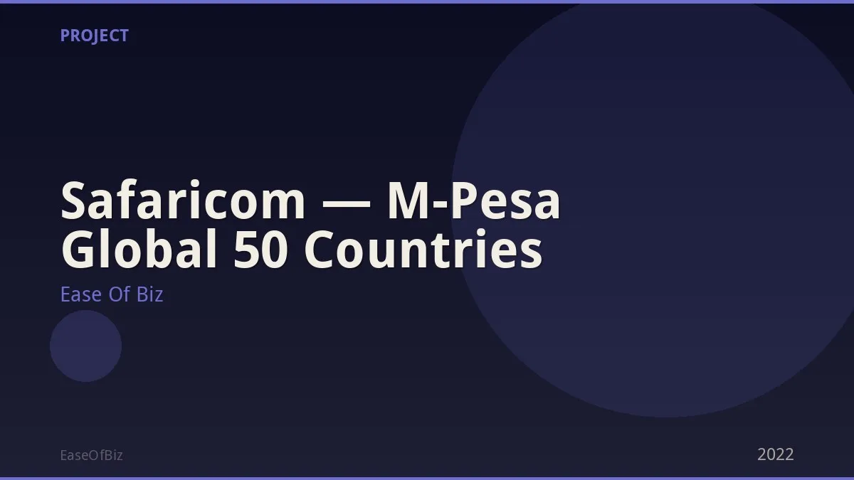 Safaricom — M-Pesa Global 50 Countries