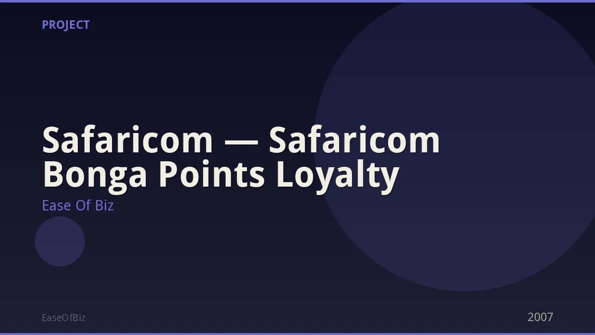 Safaricom — Safaricom Bonga Points Loyalty