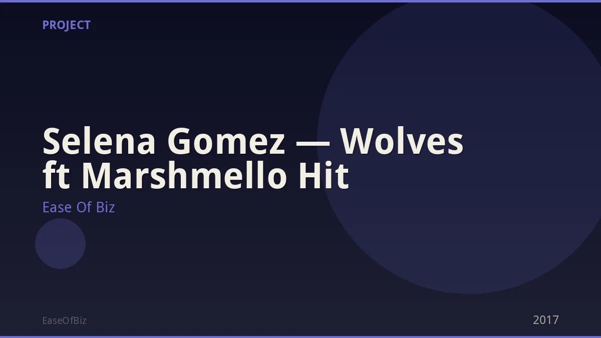 Selena Gomez — Wolves ft Marshmello Hit