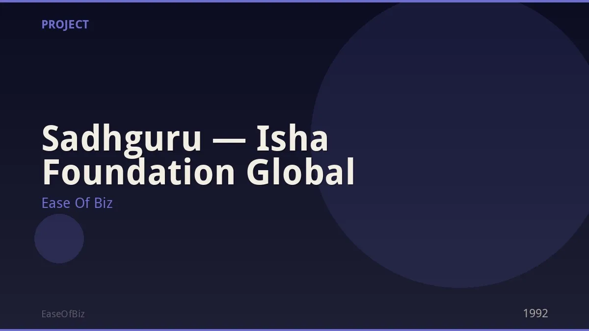 Sadhguru — Isha Foundation Global
