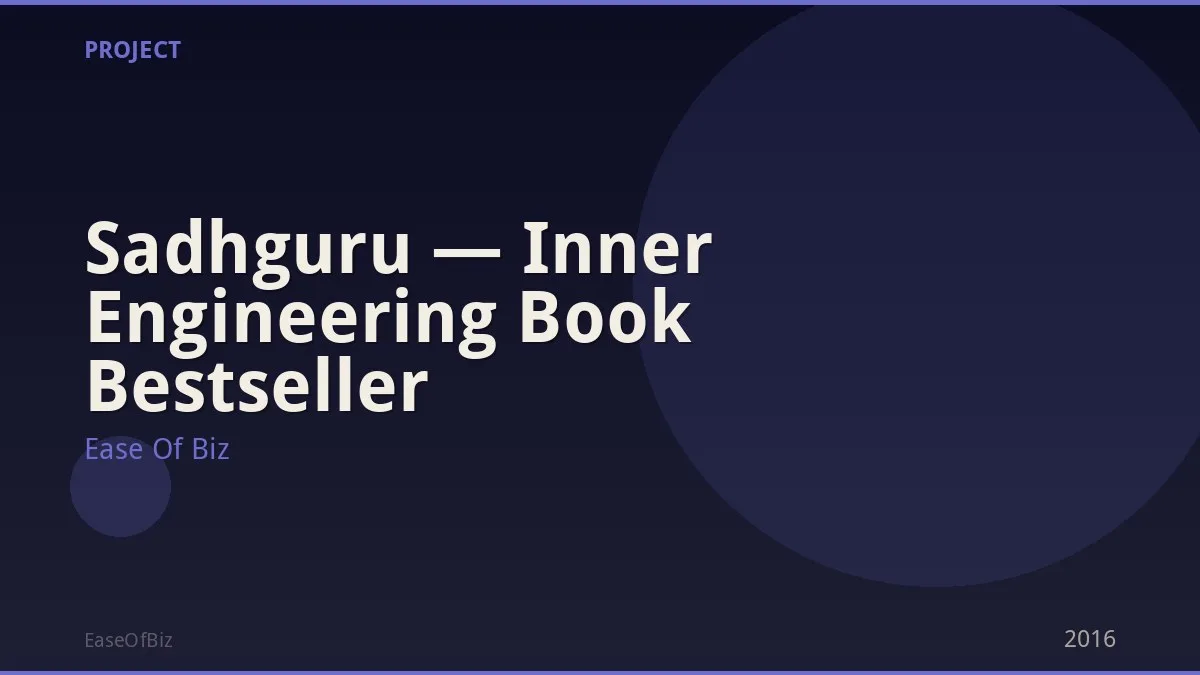 Sadhguru — Inner Engineering Book Bestseller
