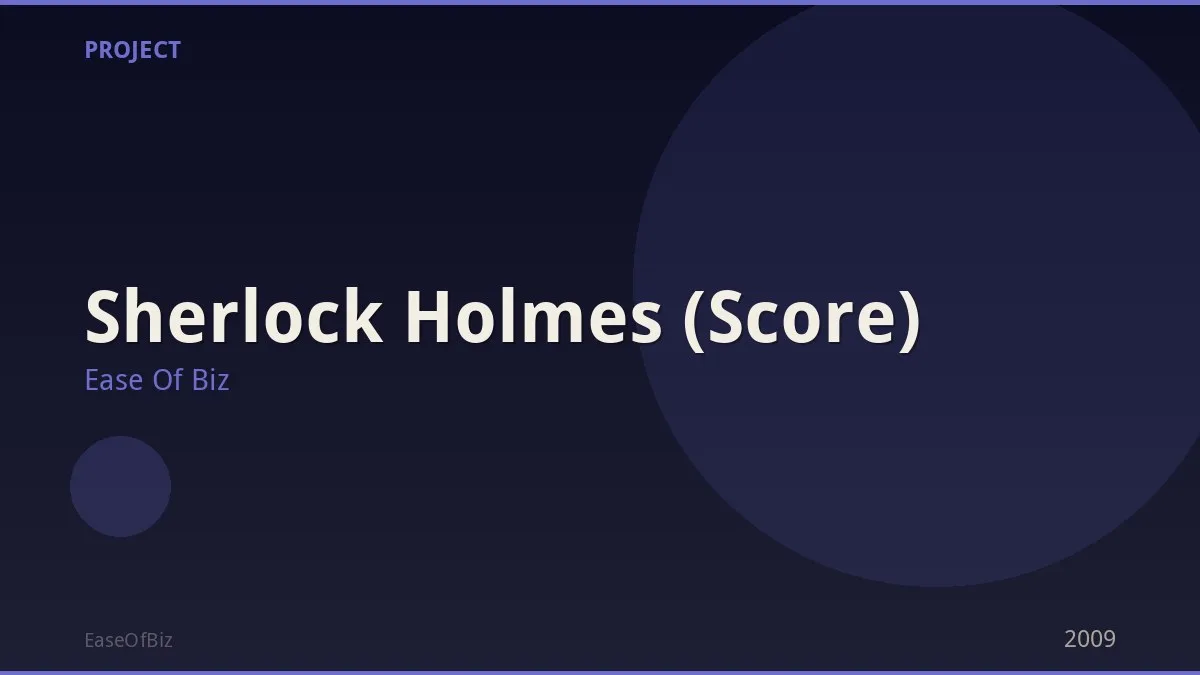 Sherlock Holmes (Score)
