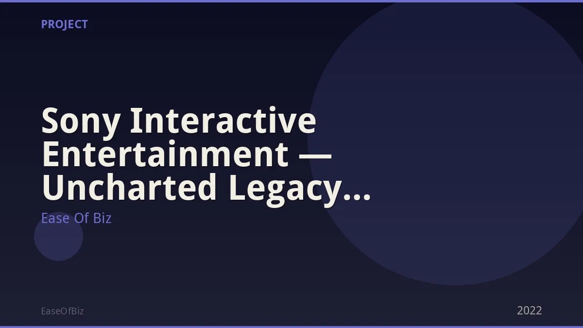 Sony Interactive Entertainment — Uncharted Legacy Thieves Collection