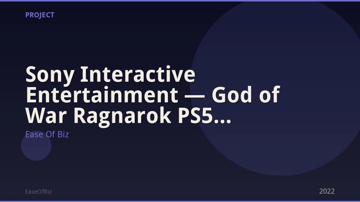 Sony Interactive Entertainment — God of War Ragnarok PS5 Game