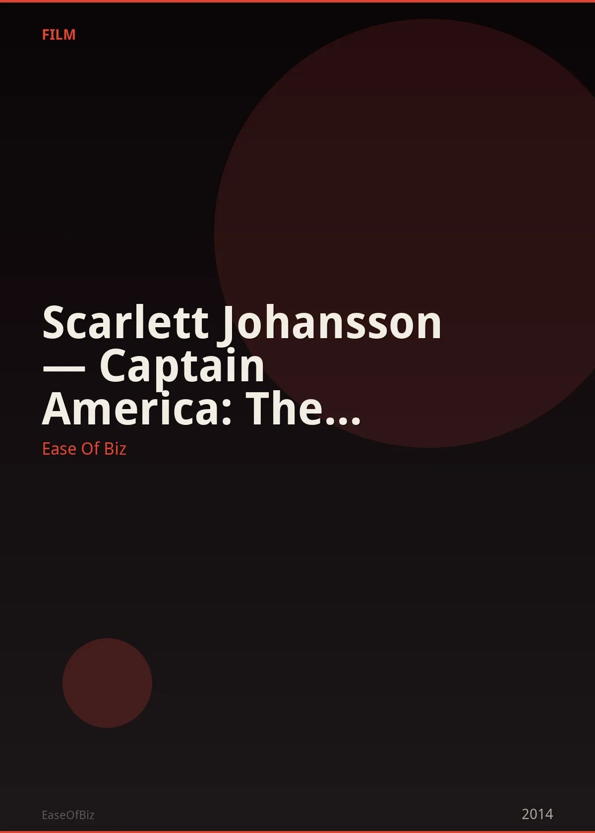 Scarlett Johansson — Captain America: The Winter Soldier