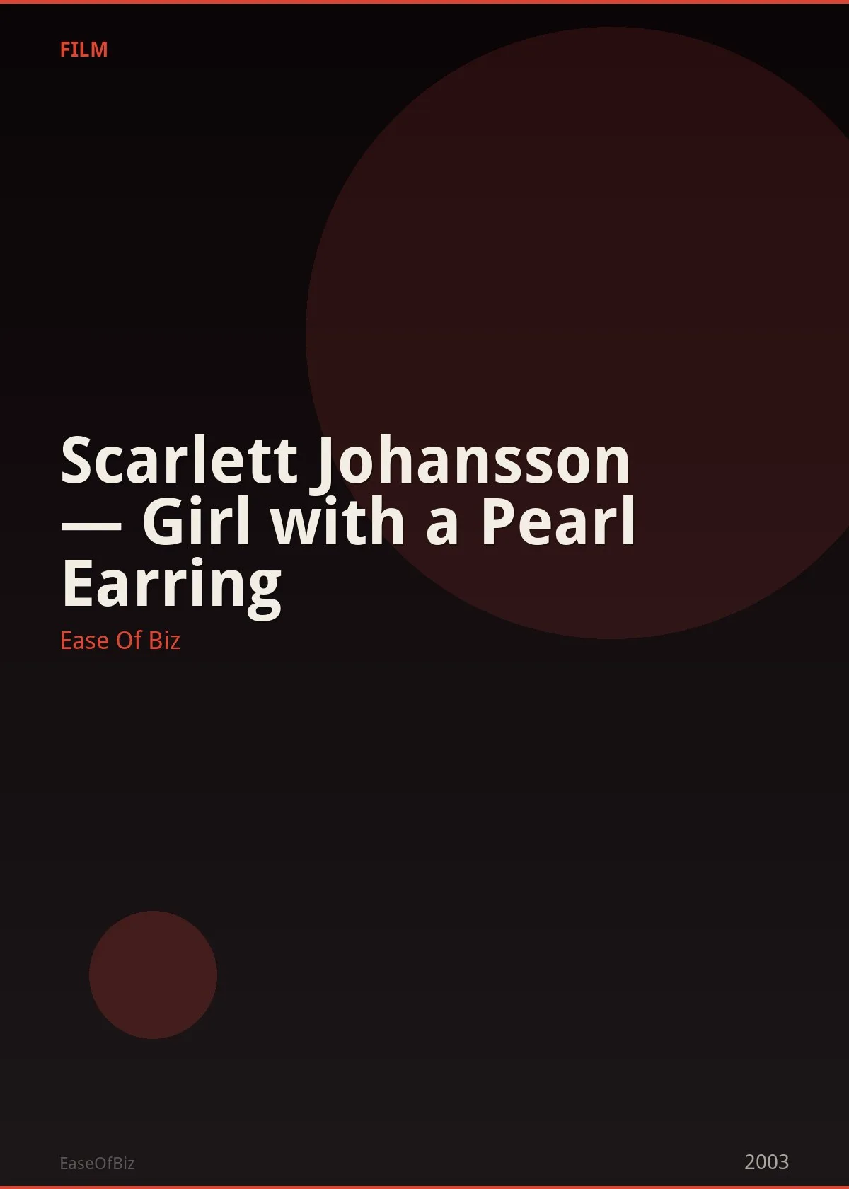 Scarlett Johansson — Girl with a Pearl Earring