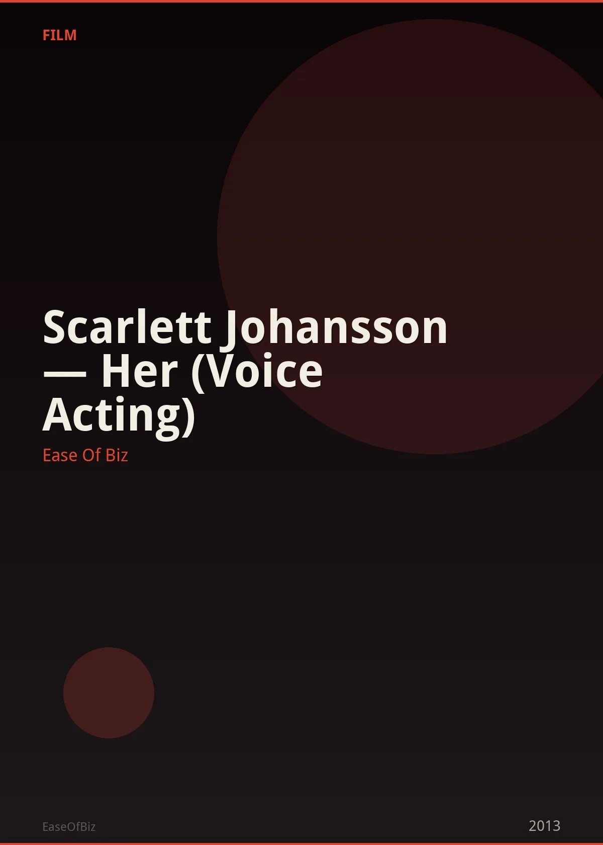 Scarlett Johansson — Her (Voice Acting)