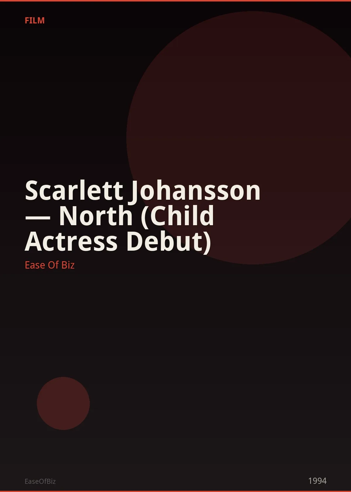 Scarlett Johansson — North (Child Actress Debut)