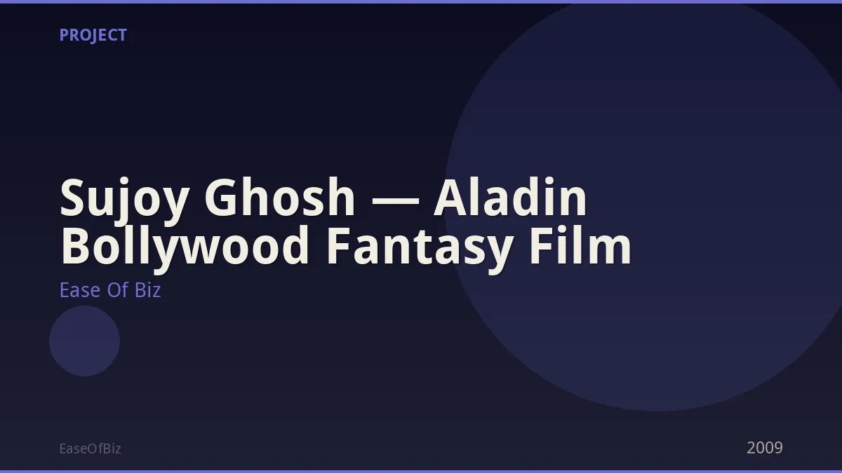 Sujoy Ghosh — Aladin Bollywood Fantasy Film