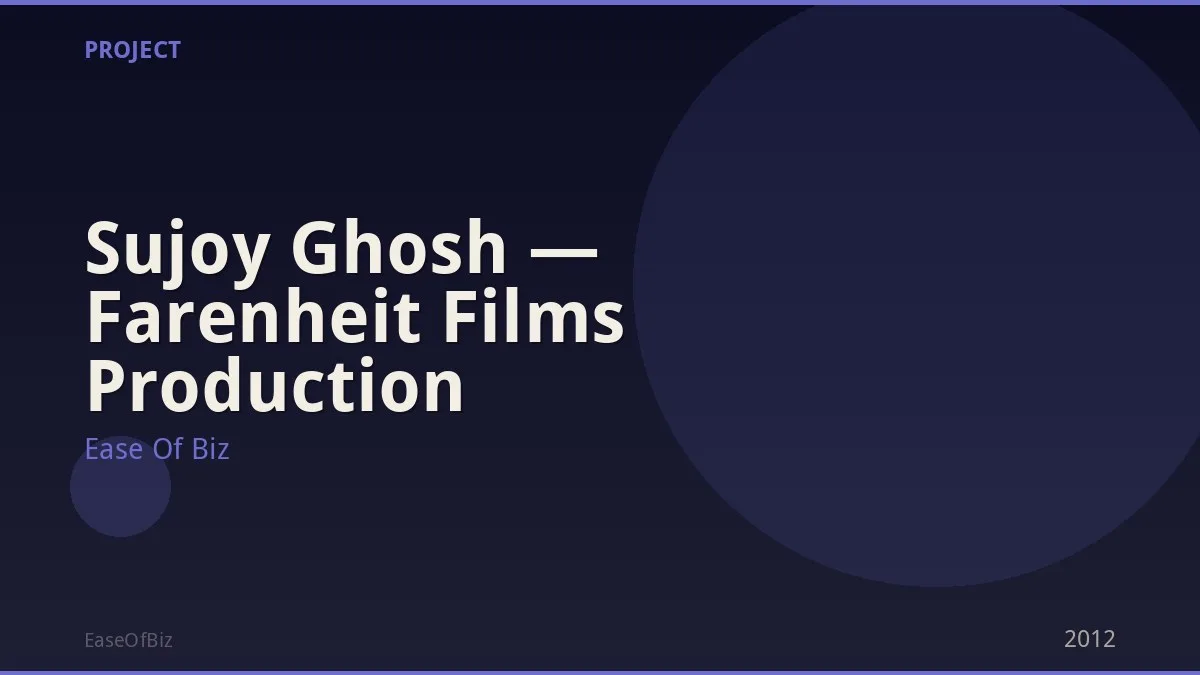 Sujoy Ghosh — Farenheit Films Production