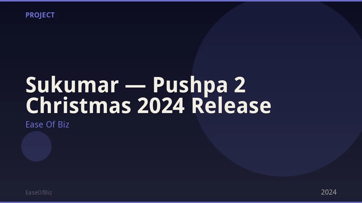 Sukumar — Pushpa 2 Christmas 2024 Release