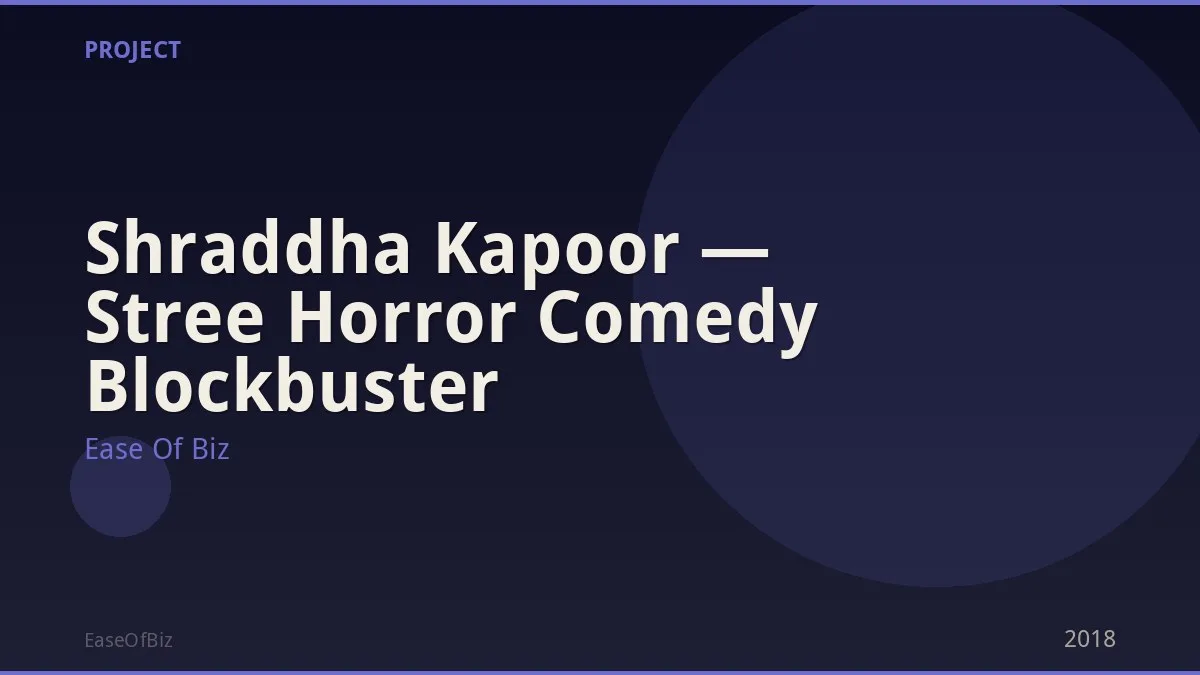 Shraddha Kapoor — Stree Horror Comedy Blockbuster