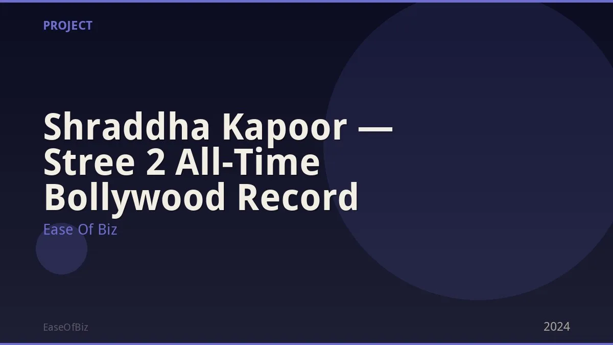 Shraddha Kapoor — Stree 2 All-Time Bollywood Record
