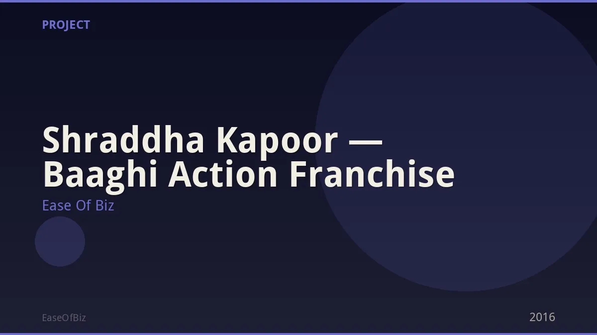 Shraddha Kapoor — Baaghi Action Franchise