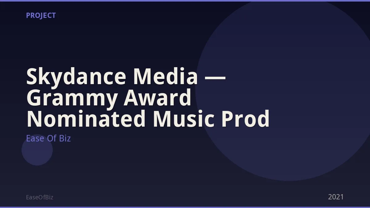 Skydance Media — Grammy Award Nominated Music Prod