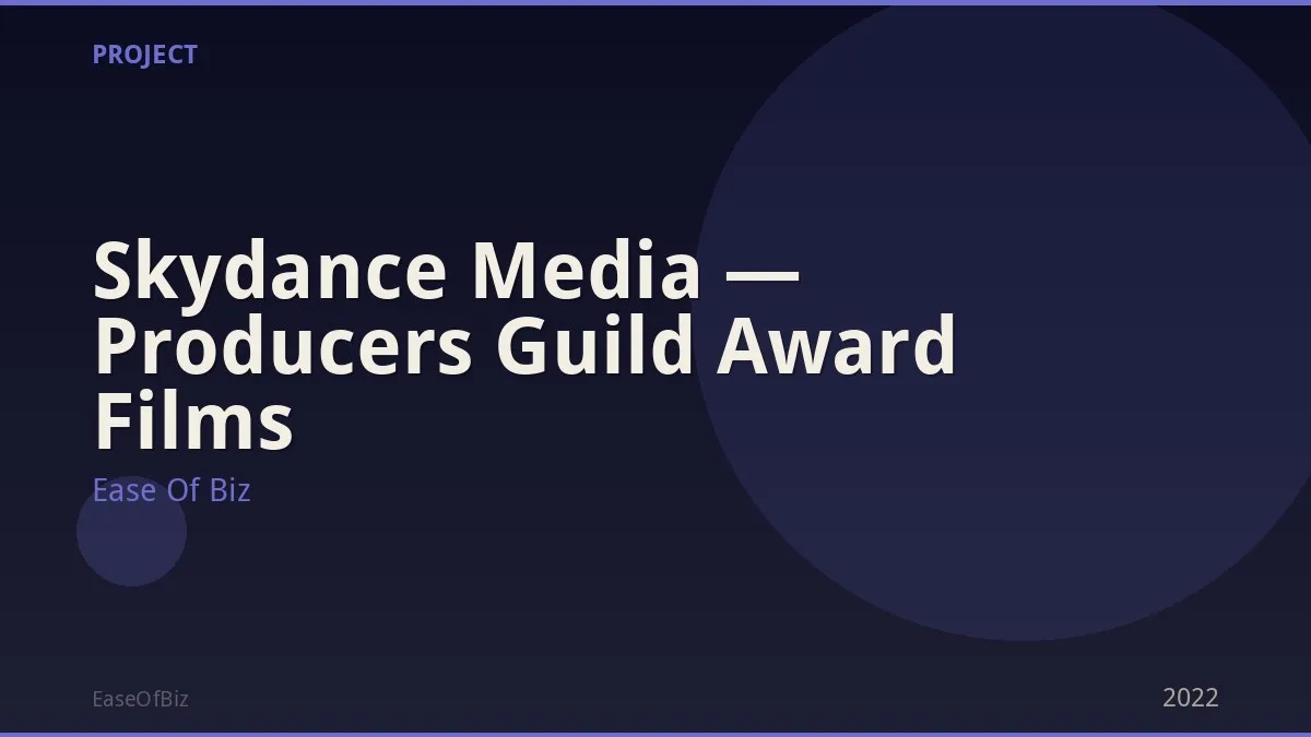 Skydance Media — Producers Guild Award Films
