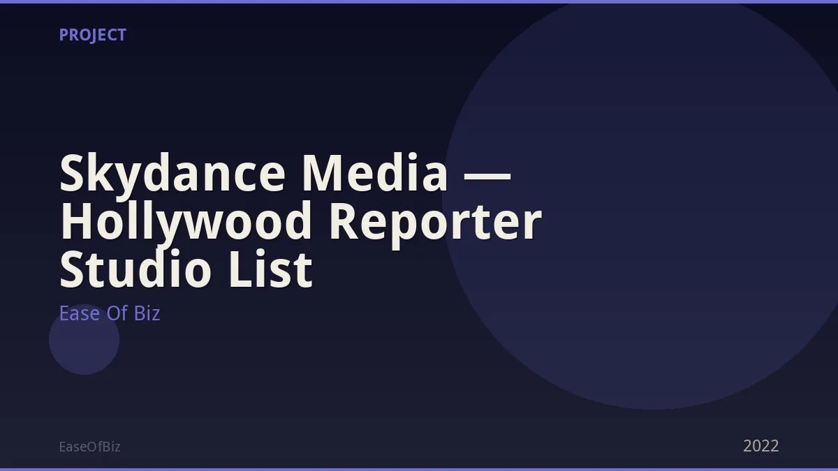 Skydance Media — Hollywood Reporter Studio List