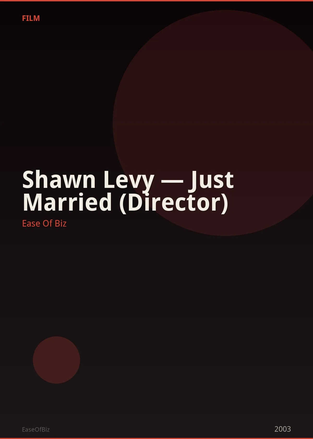 Shawn Levy — Just Married (Director)