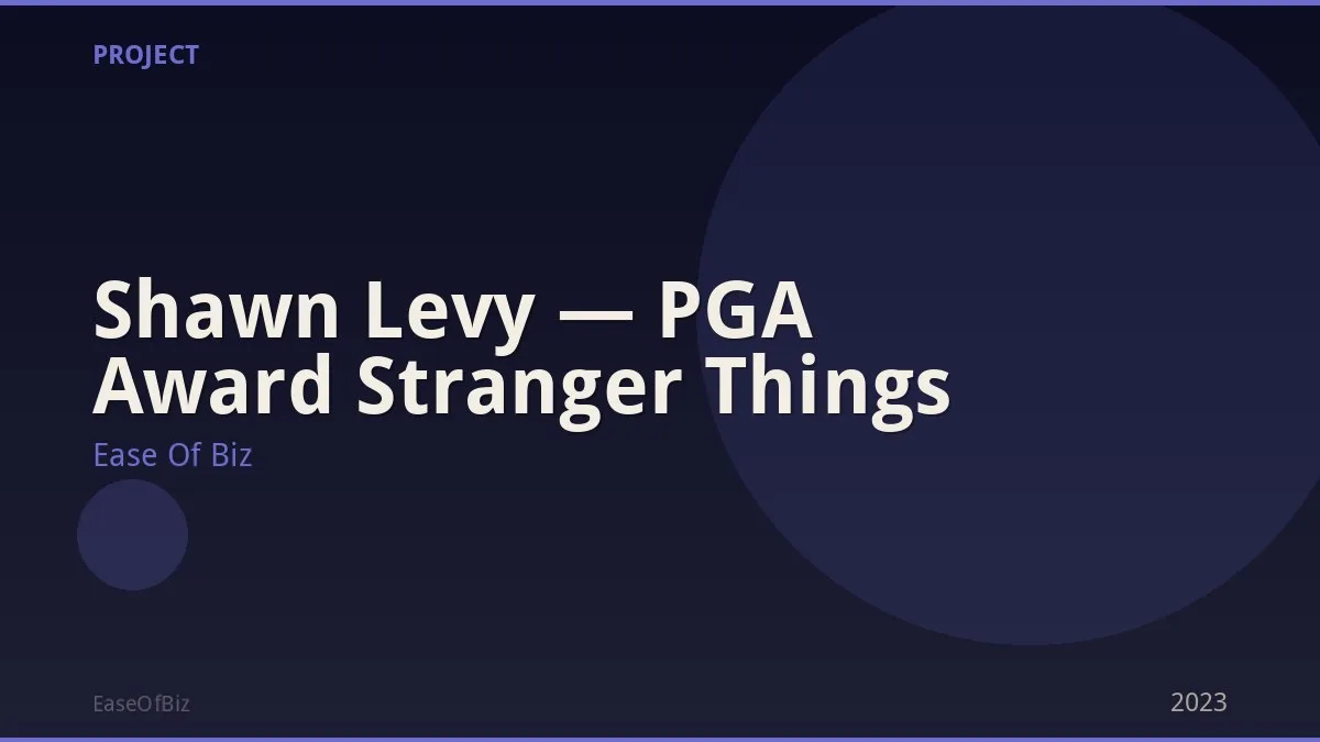 Shawn Levy — PGA Award Stranger Things