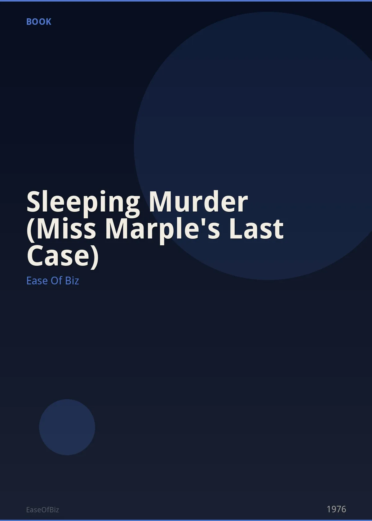 Sleeping Murder (Miss Marple's Last Case)