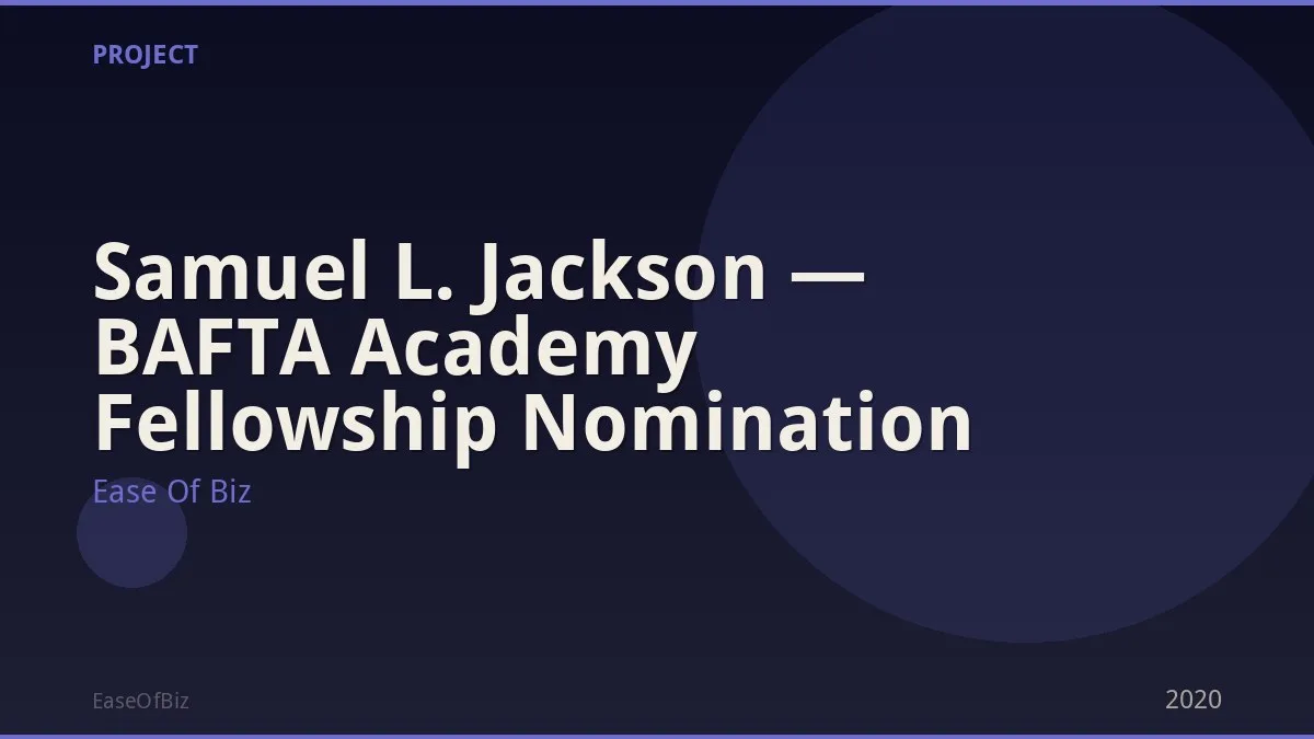 Samuel L. Jackson — BAFTA Academy Fellowship Nomination