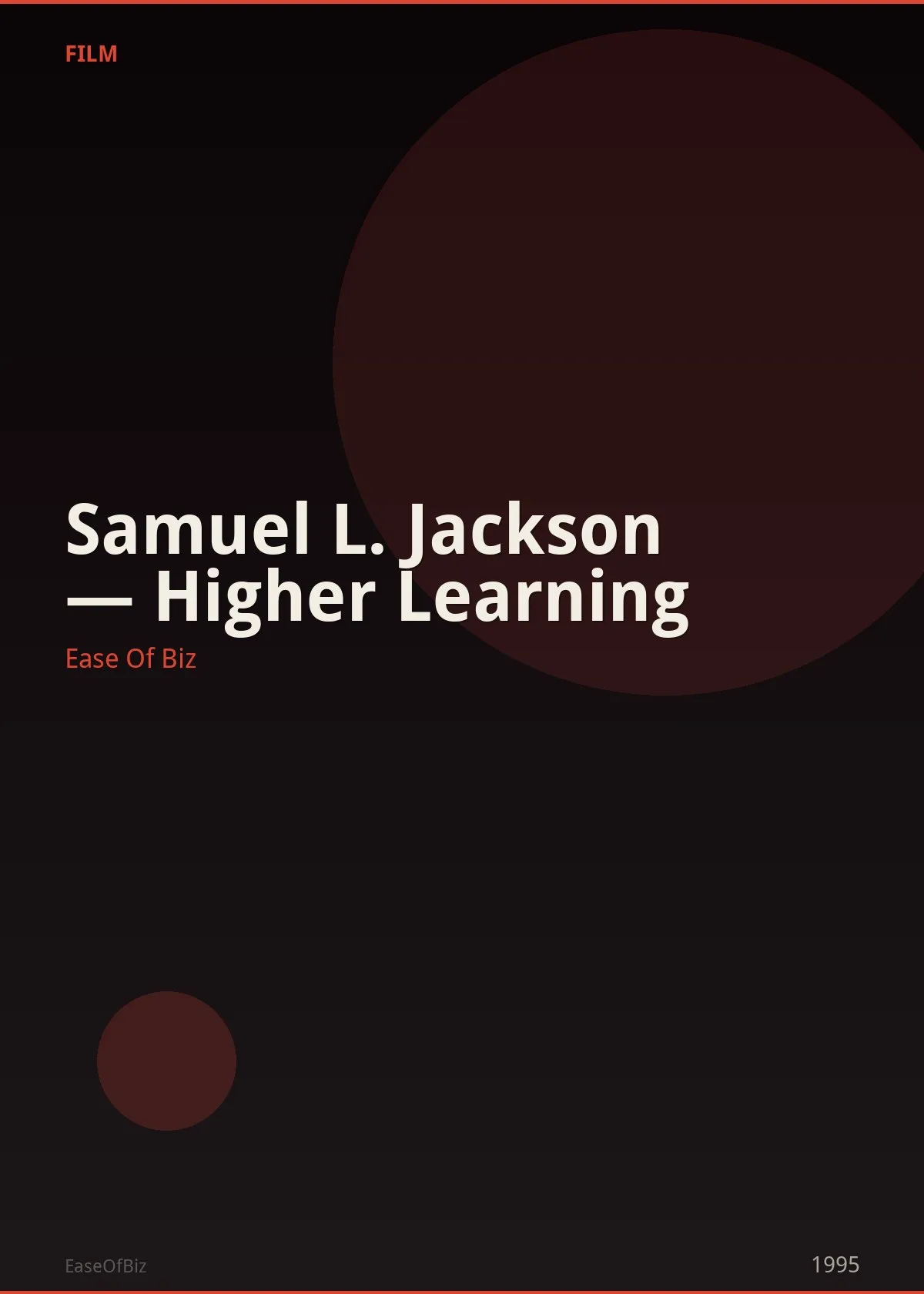 Samuel L. Jackson — Higher Learning