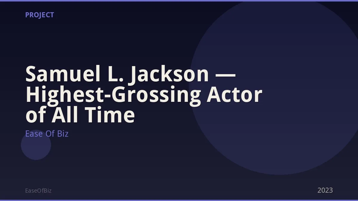 Samuel L. Jackson — Highest-Grossing Actor of All Time