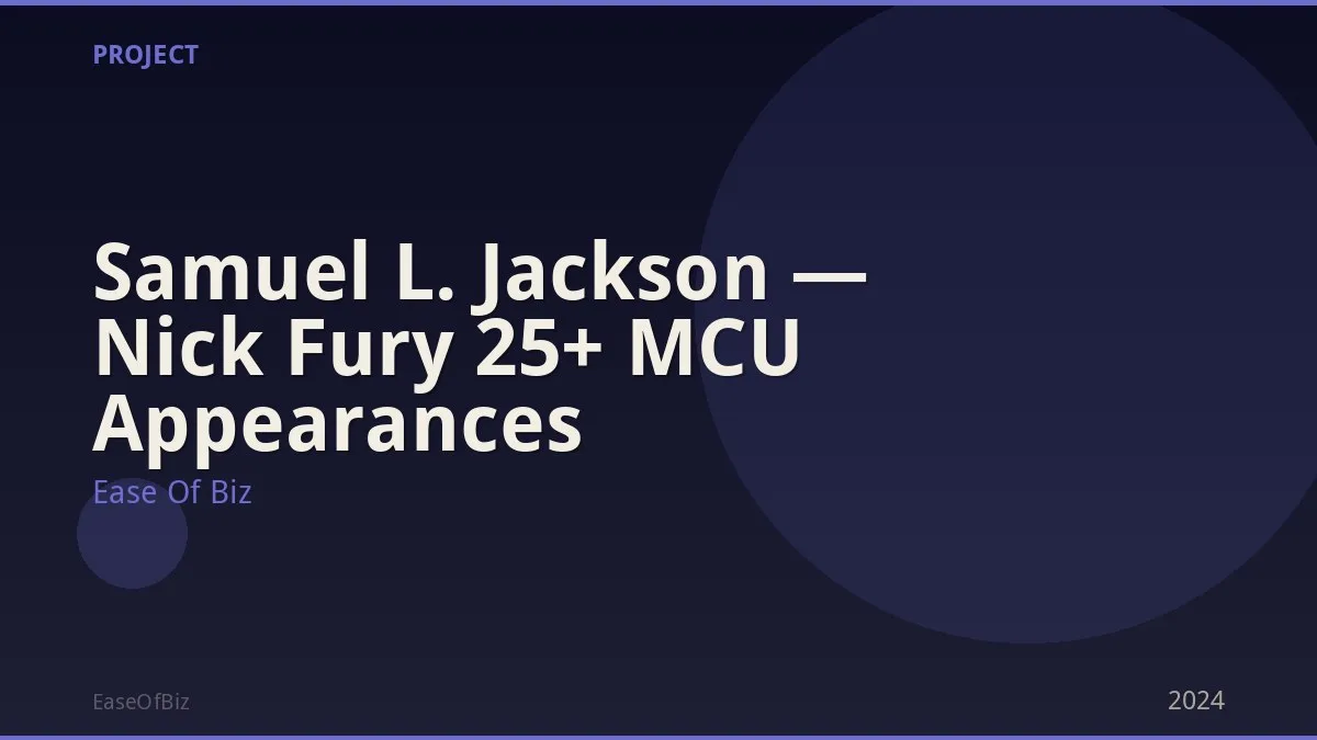 Samuel L. Jackson — Nick Fury 25+ MCU Appearances
