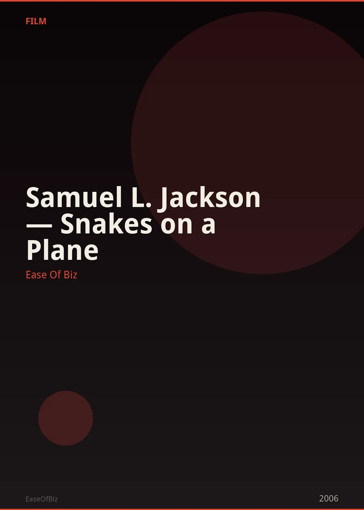 Samuel L. Jackson — Snakes on a Plane